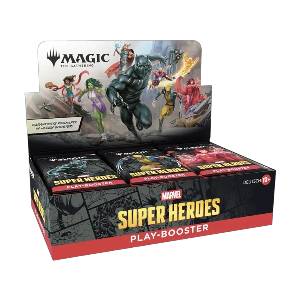 Magic: The Gathering Marvel Super Heroes – Play Booster Display (Deutsch)