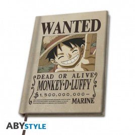 One Piece A5 Notebook Wanted Luffy - CARDHOME