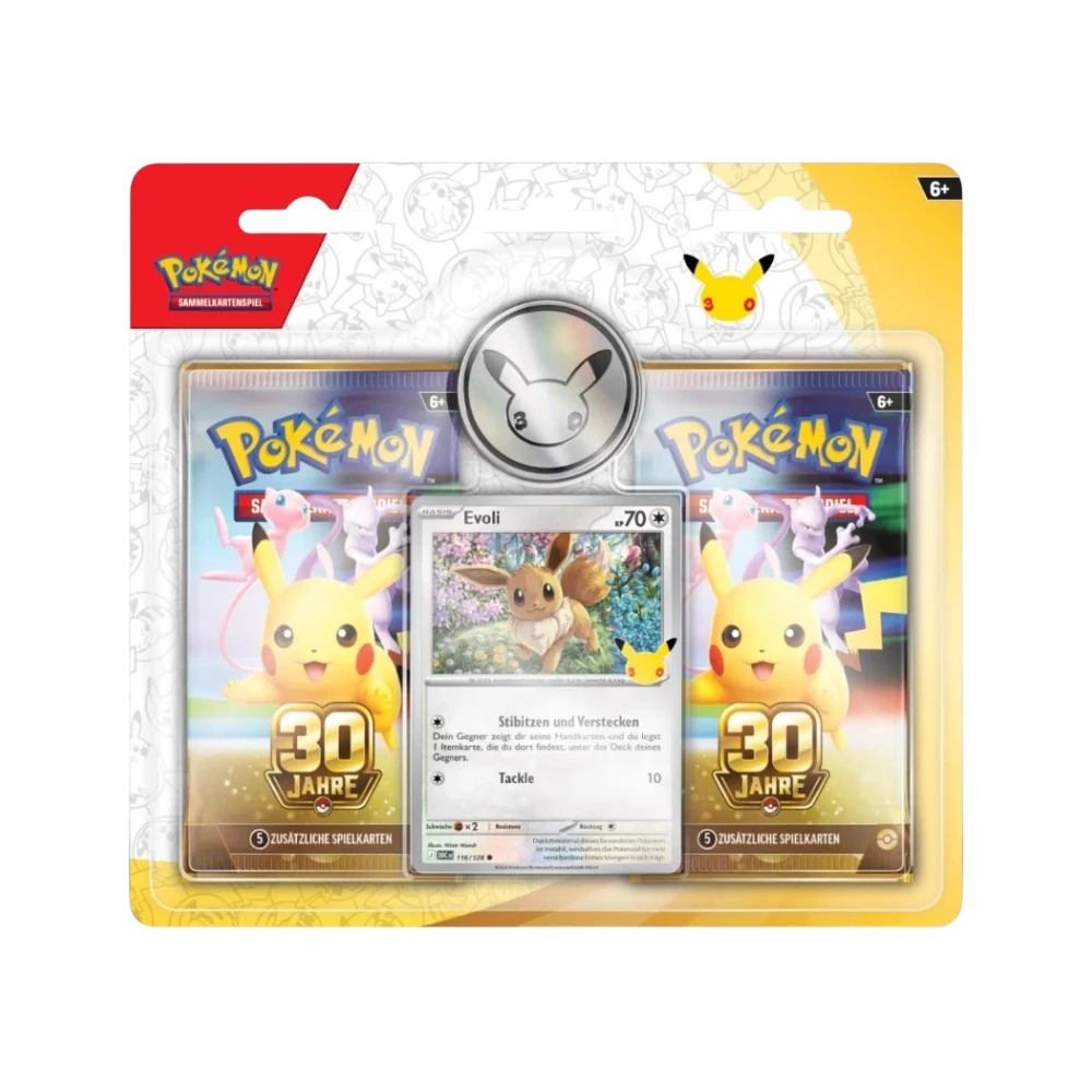 Pokémon 30 Jahre – 2er-Pack-Blister Evoli (Deutsch)