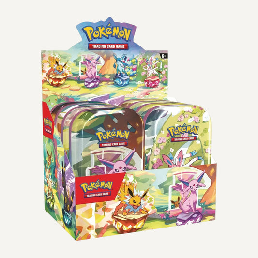 Display mit 8 Mini Tins – Pokémon Prismatische Entwicklung (Deutsch) - CARDHOME