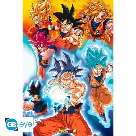Dragon Ball Super Maxi Poster (91,5 x 61cm) Goku's Transformations - CARDHOME