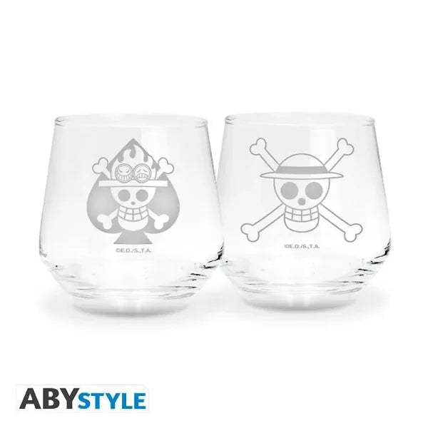 One Piece Glass Set Luffy & Ace - CARDHOME