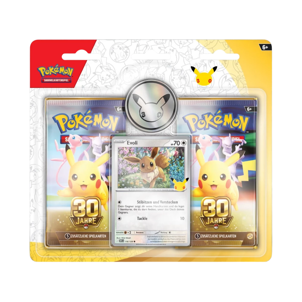 Pokémon 30 Jahre – 2er-Pack-Blister Evoli (Deutsch)