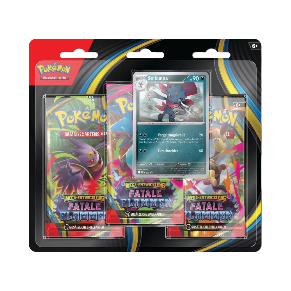 Pokémon Fatale Flammen 3-Pack Blister (Deutsch)