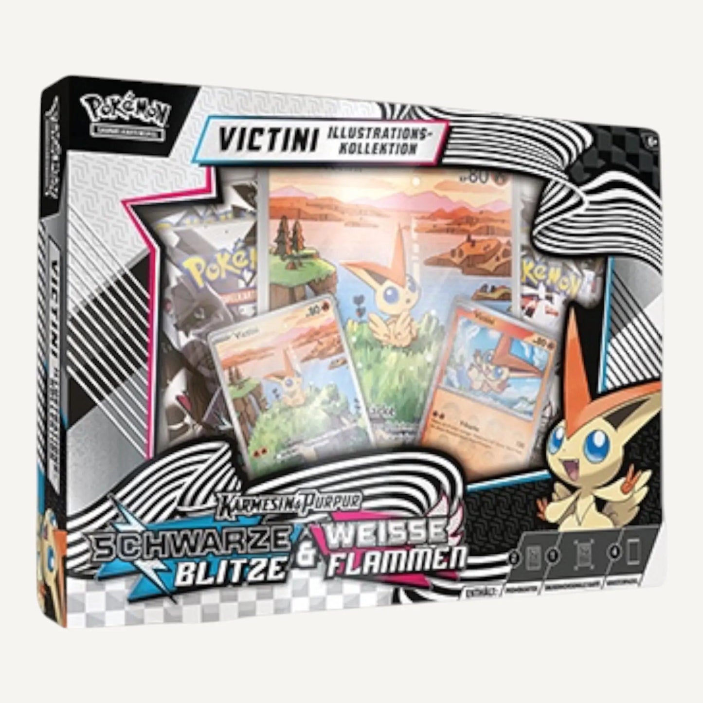 Victini Illustrations - Kollektion (Schwarze Blitze & Weiße Flammen) (Deutsch) - CARDHOME